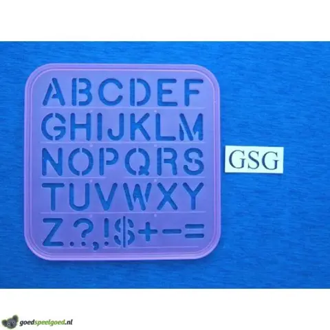 Tekensjabloon hoofdletters nr. 1937-01