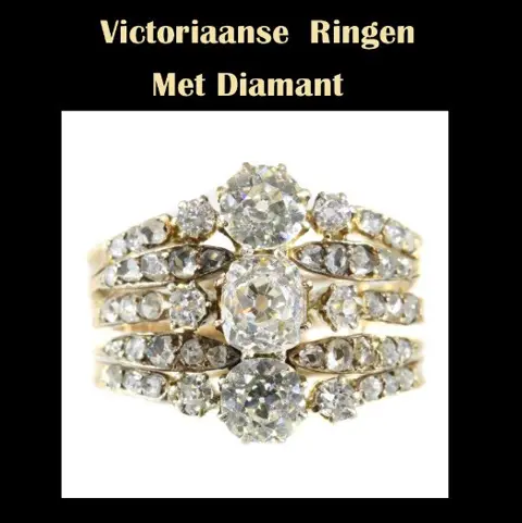 Victoriaanse ringen met diamant