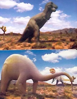 Dinosaurus op telefoonkaart x 2