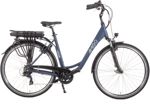 AMIGO E Alvor D2 28 Inch 53 cm Dames 7V V Brakes Matblauw