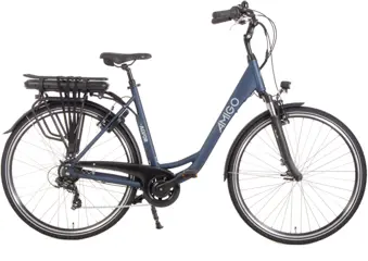 AMIGO E Alvor D2 28 Inch 53 cm Dames 7V V Brakes Matblauw