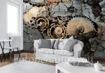 Industrieel fotobehang Steampunk, *Fotobehang4you