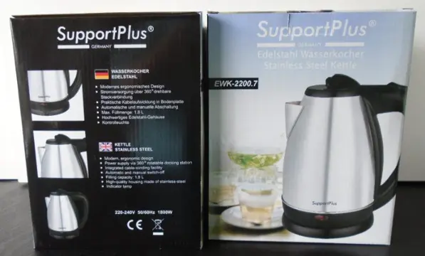 WATERKOKER MOOIE VORMGEVING IN RVS INOX 1,8 LTR Nieuw