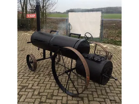 mini tractor smoker smoker in werking