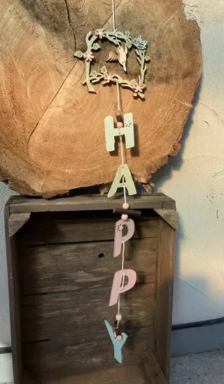 HANGERS HOUT HAPPY NIEUW