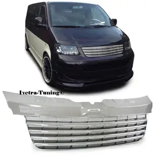 Embleemloze Grill Volkswagen Transporter T5 (Chrome)