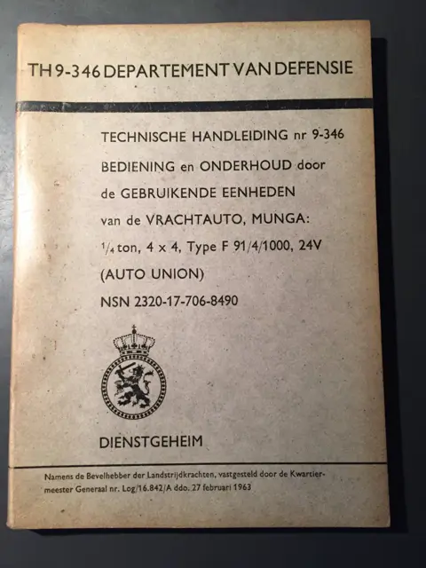 TH 9-346 Technische Handleiding MUNGA