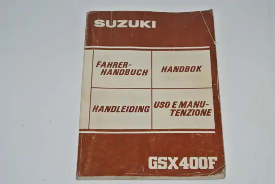 INSTRUCTIEBOEKJE Suzuki GSX 400 E 1981 - 1985