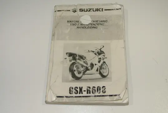 INSTRUCTIEBOEKJE Suzuki GSX R 600 1995 - 2000