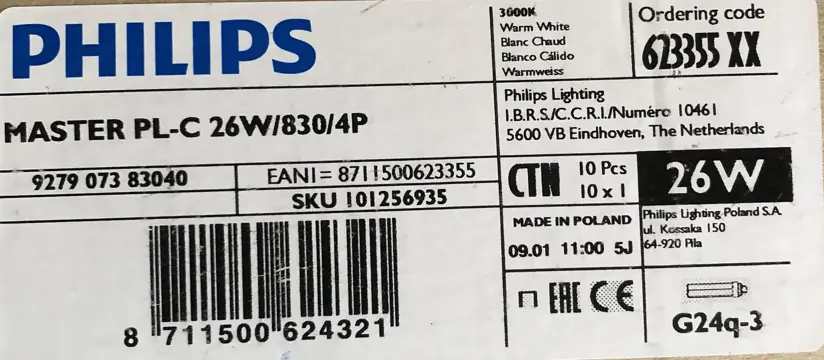 Philips Master PL-S/C 2/4P Lampen ,Nieuw