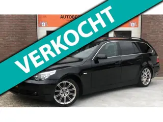 BMW 5-serie 520D 2.0D Touring 2006 Zwart KM NAP!/ECC/LEER!