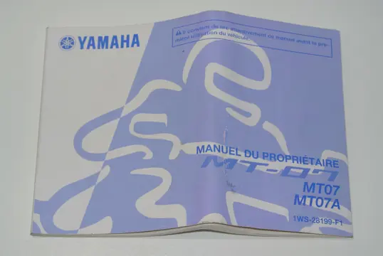INSTRUCTIEBOEKJE Yamaha MT 07 2014 - 2017