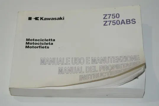 INSTRUCTIEBOEKJE Kawasaki Z 750 2007 - 2010
