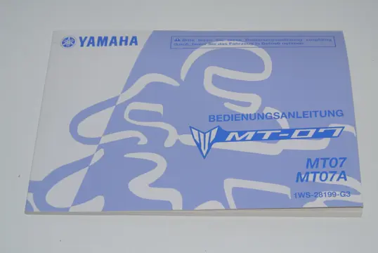 INSTRUCTIEBOEKJE Yamaha MT 07 2014 - 2017