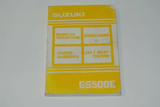 INSTRUCTIEBOEKJE Suzuki GS 500 E 1989 - 2001