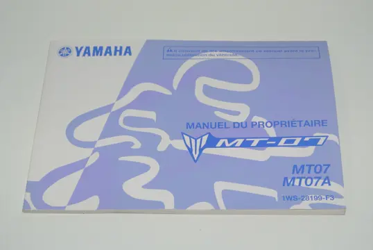 INSTRUCTIEBOEKJE Yamaha MT 07 2014 - 2017