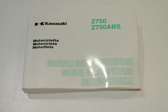 INSTRUCTIEBOEKJE Kawasaki Z 750 2007 - 2010