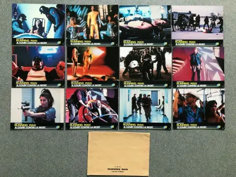 THE RUNNING MAN lobbycard set.