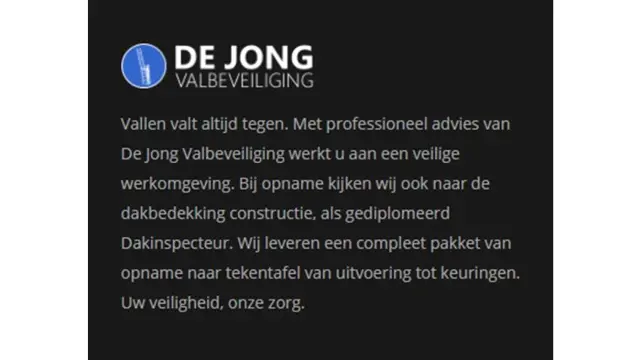 DE JONG VALBEVEILIGING
