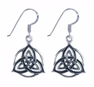 Keltische Charm oorbellen van zilver