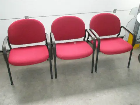 SET 3x lage bezoekerstoel