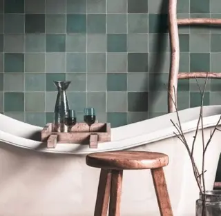 13x13 cm groene tegel mix handvorm tegel originele tegeltjes