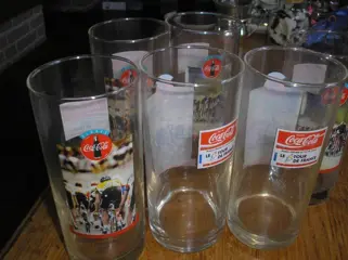 Cola glazen - tour de france- ;s hertogenbosch 29 juni 1996