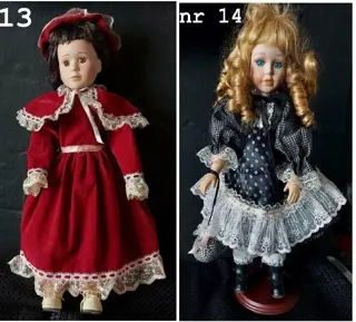 Porseleinen poppen 2 voor 20,00€ incl.standaards