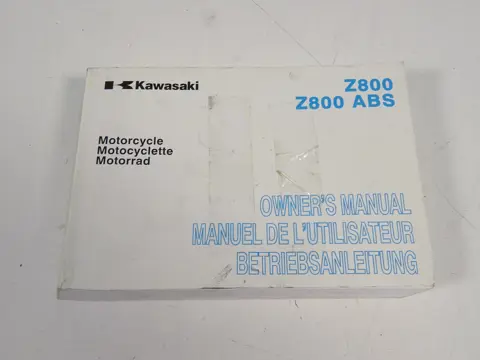 INSTRUCTIEBOEKJE Kawasaki Z 800 2013 - 2014