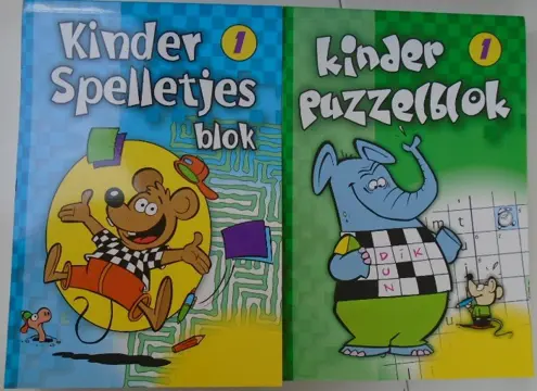 PUZZEL/ SPELLETJES BLOKKEN SET 8710818007802 &amp; 7819