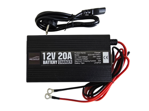 Aqua-Marina.nl LiFePO4 Acculader 12V 20A – Slimme Lader met M8-aansluiting