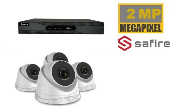 KIT1.2 Safire set 4x 2 Mega pixel Camera 1tb schijf wit