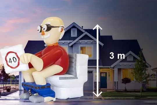 Abraham pop op WC / Toilet te huur landelijke bezorging moge