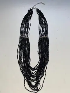 Zwarte kralen ketting(nieuw)