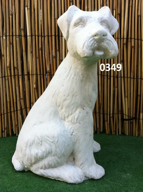 Schotse terrier / schnautzer hond zit