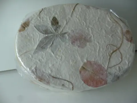 EXCLUSIEVE VERP. MULBERRY PAPIER 3 DLG SET OVAAL WIT BLAD