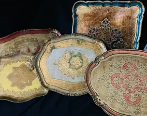 Florentijnse grote dienbladen Italië (5) - Hout