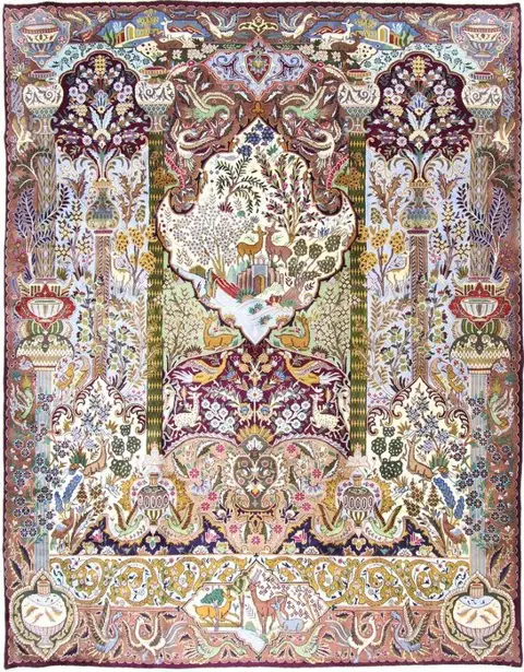 Kashmar Garten Eden - Tapijt - 398 cm - 312 cm