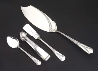 Albert Mayer - WMF - Jugendstil visschep, bonbonlepel