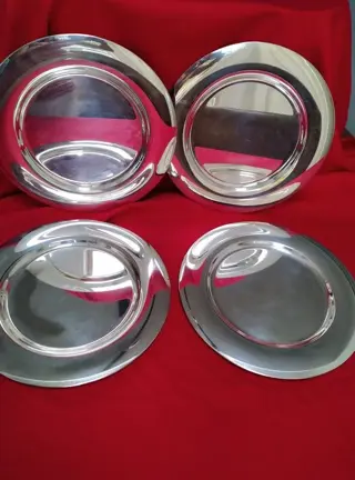 Scandia Present - silver plated plates - Verzilverd