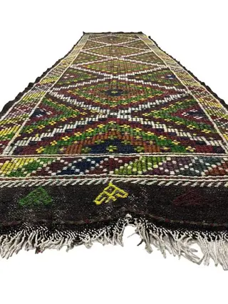 Anatolian Usak Runner - Kelim - 375 cm - 90 cm