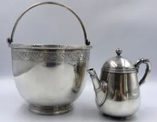 Christofle - IJsemmer en melkkan (2) - Verzilverd