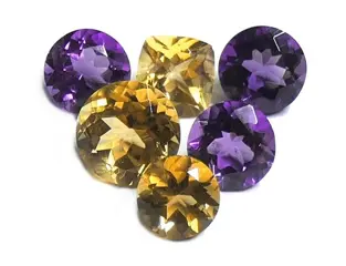 6 pcsAmethist en Citrien - geen minimumprijs - 22.83 ct