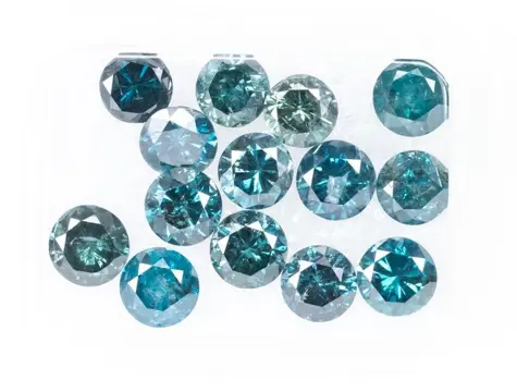 14 pcs Diamanten - 4.72 ct - Fancy Deep Blue to Bluish