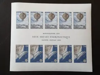 Monaco 1983 - Europa, the great works of human genius, imperforate souvenir sheet - Yvert BF 25a
