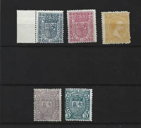 Spanje 1896/1875 - Coat of arms of Spain and Alfonso XIII - Edifil 154/5-229/31