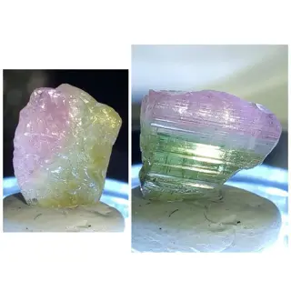 Zeldzame Toermalijn Plakjes Watermeloen 0.61 gr - 3.08 ct
