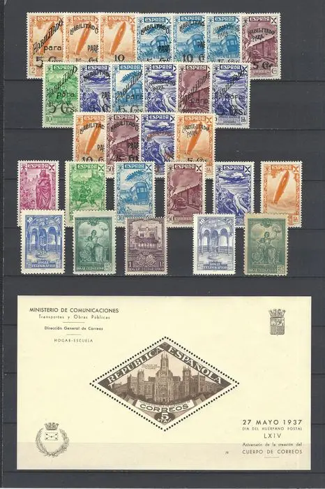 Spanje 1937 - Charity Complete Series-collectie - .