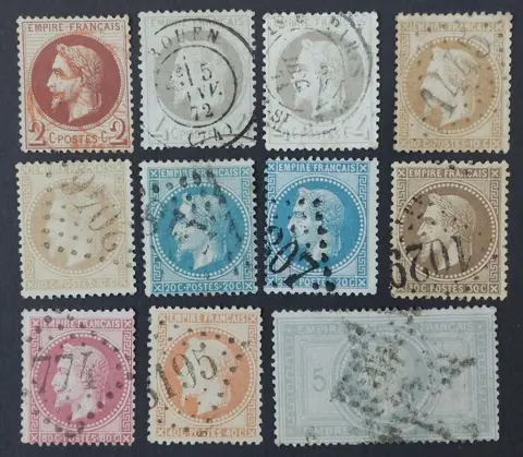 Frankrijk - Napoleon III with laurels, almost complete series