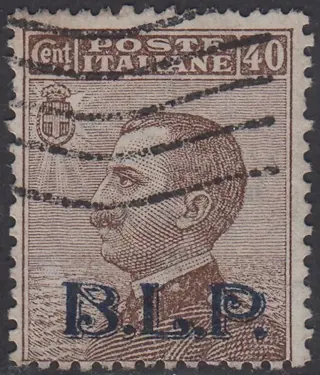 Koninkrijk Italië 1922 - BLP soprsatampa litografica del II tipo su c. 40 bruno - Sassone N. 9